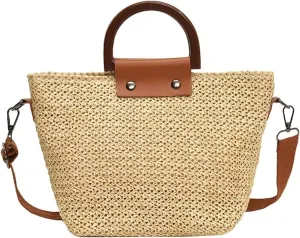 Large Beach Bags for Women Travel Straw Purses Tote Straw Tote Vacation Handbags Shoulder Bag Crossbody Bags