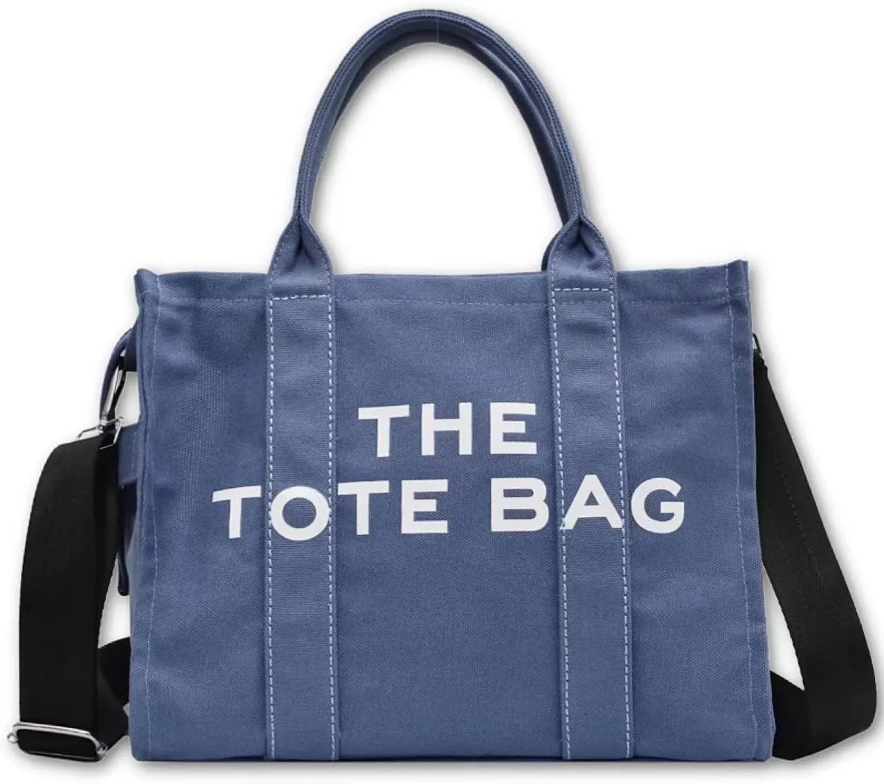 Large Denim The Tote Bag for Women Shoulder Crossbody Handheld Bag Zipper Purse Office School Travel Essentials