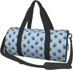Large Duffle Bag for Travel - German Shepherd Puppy Gym Bag for Women Men, Foldable Travel Bags for Women Men with Zippered Multiple Pockets