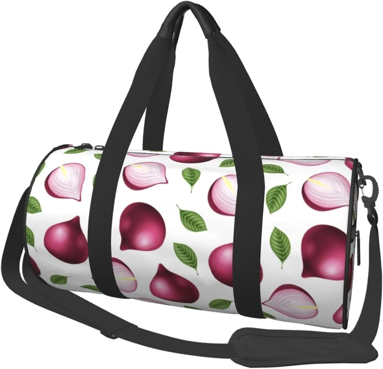 Large Duffle Bag for Travel - Onion Leaf Gym Bag for Women Men, Foldable Travel Bags for Women Men with Zippered Multiple Pockets