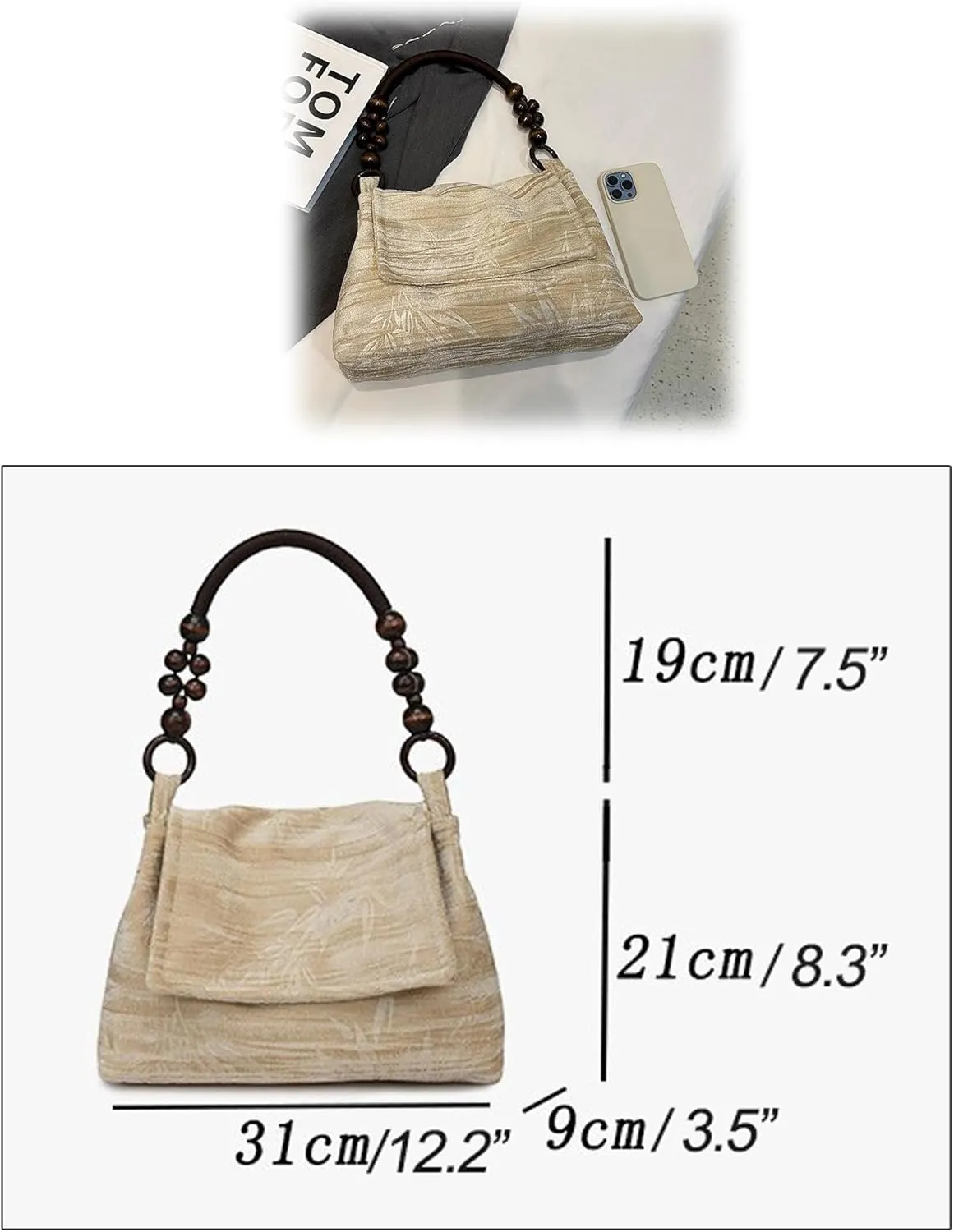 Large Hobo Bags Purses for Women Mercerized Velvet Handbags, Ladies Tote Purse Top Handle Satchel, Hobo Shoulder Purses