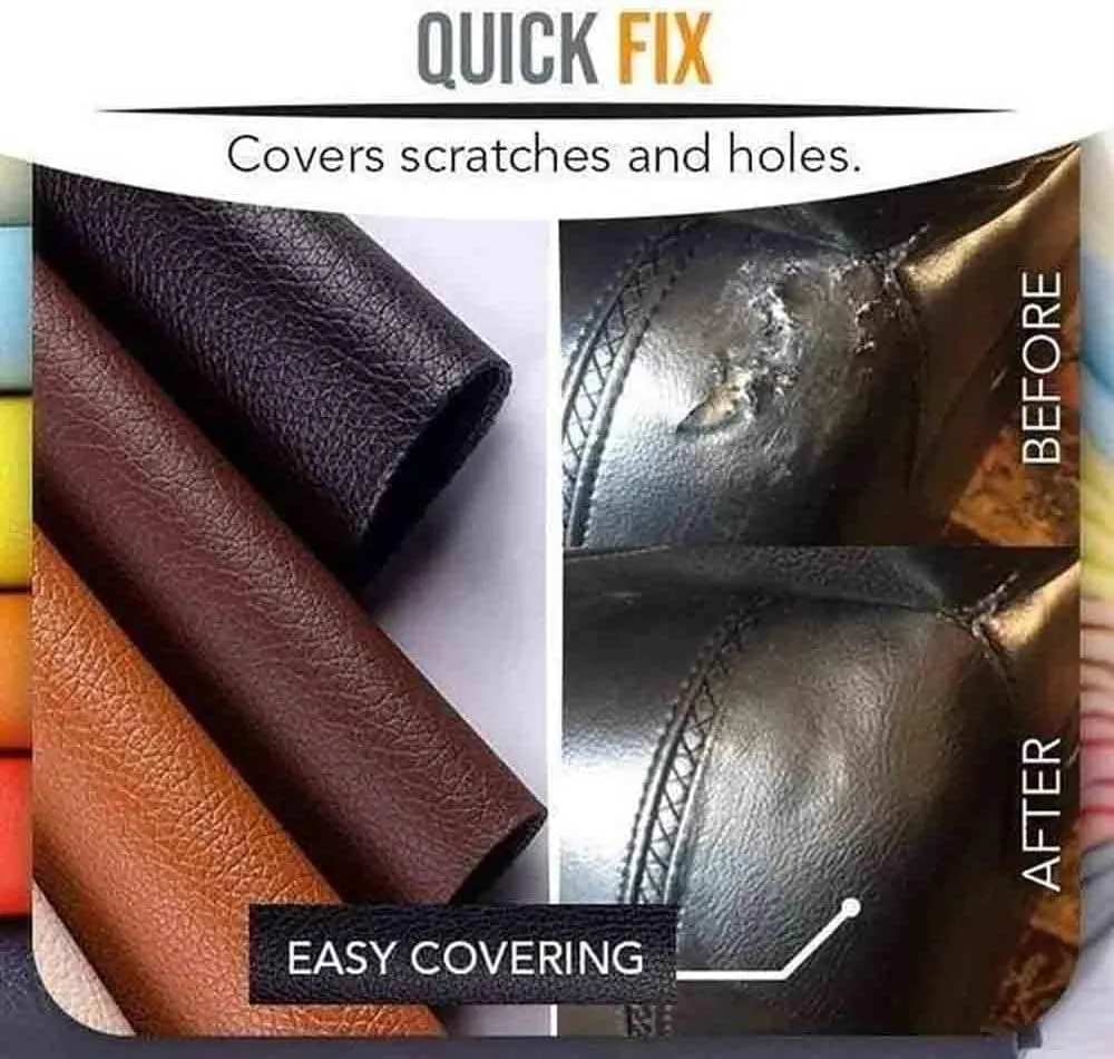 Large Leather Repair Patch - 35.4x78.7 inch Self-Adhesive Tape for Furniture Sofas Car Seats - Ideal for Chair Couches, Handbags, Jackets - Easy DIY Fix for Home Decor and Hotel Walls