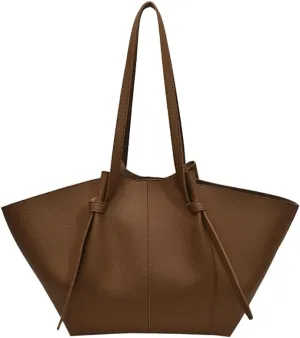 Large Tote Bag Women Trendy Pleated Shoulder Purses PU Leather Oversize Top Handle Handbags for Work Travel 2025