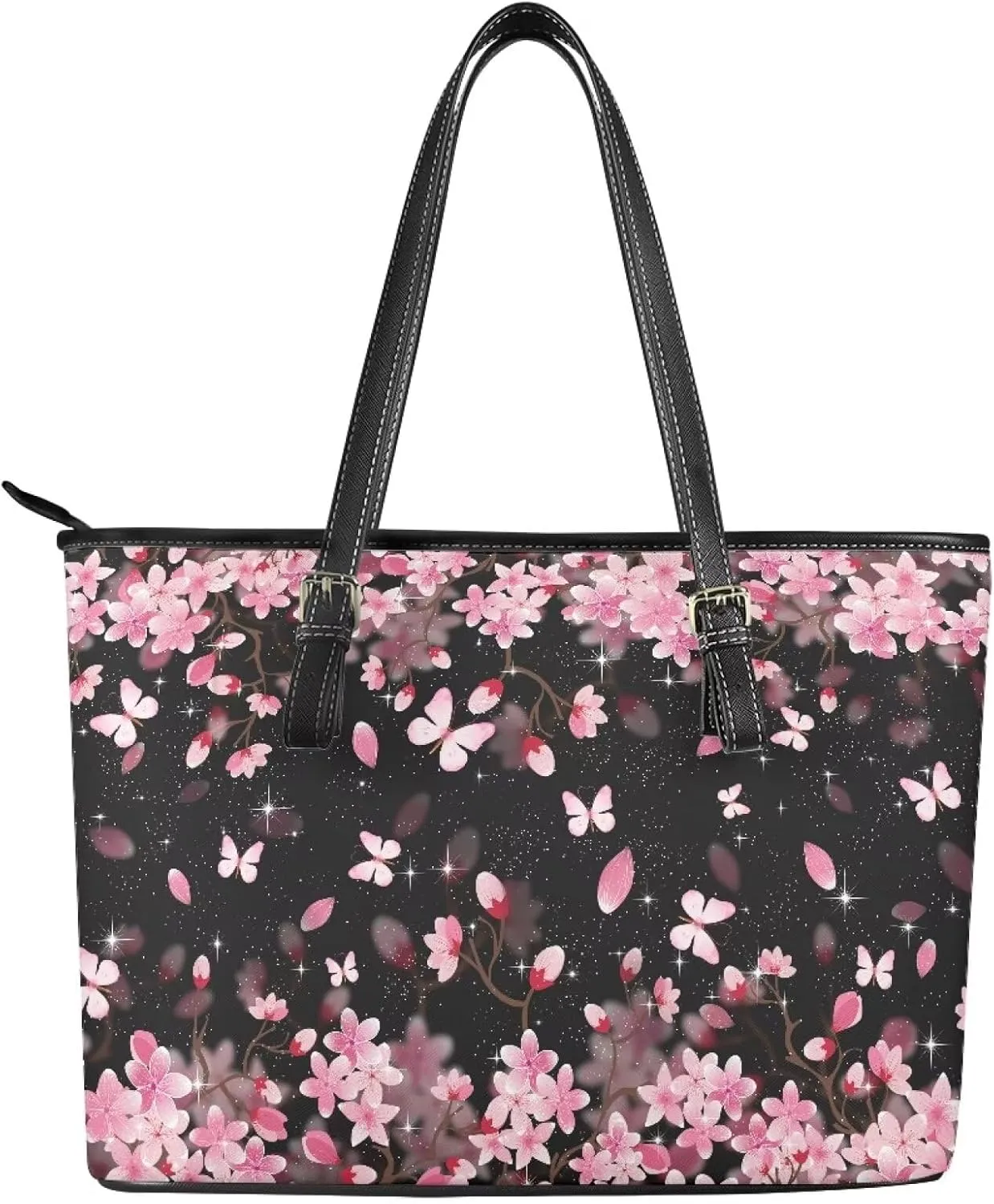 Large Tote Purses for Women with Zipper Casual Roomy Top Handbags for Travel