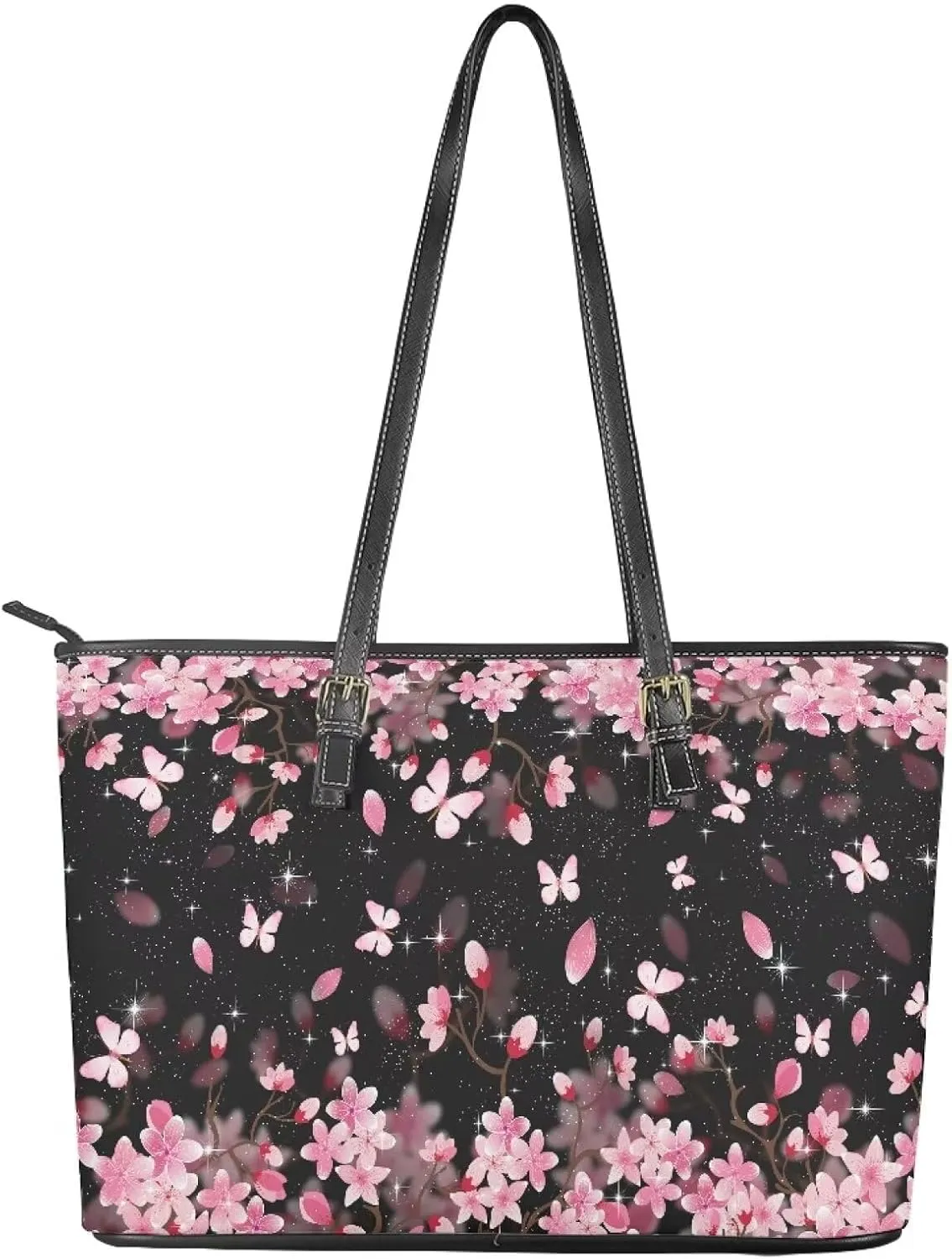 Large Tote Purses for Women with Zipper Casual Roomy Top Handbags for Travel