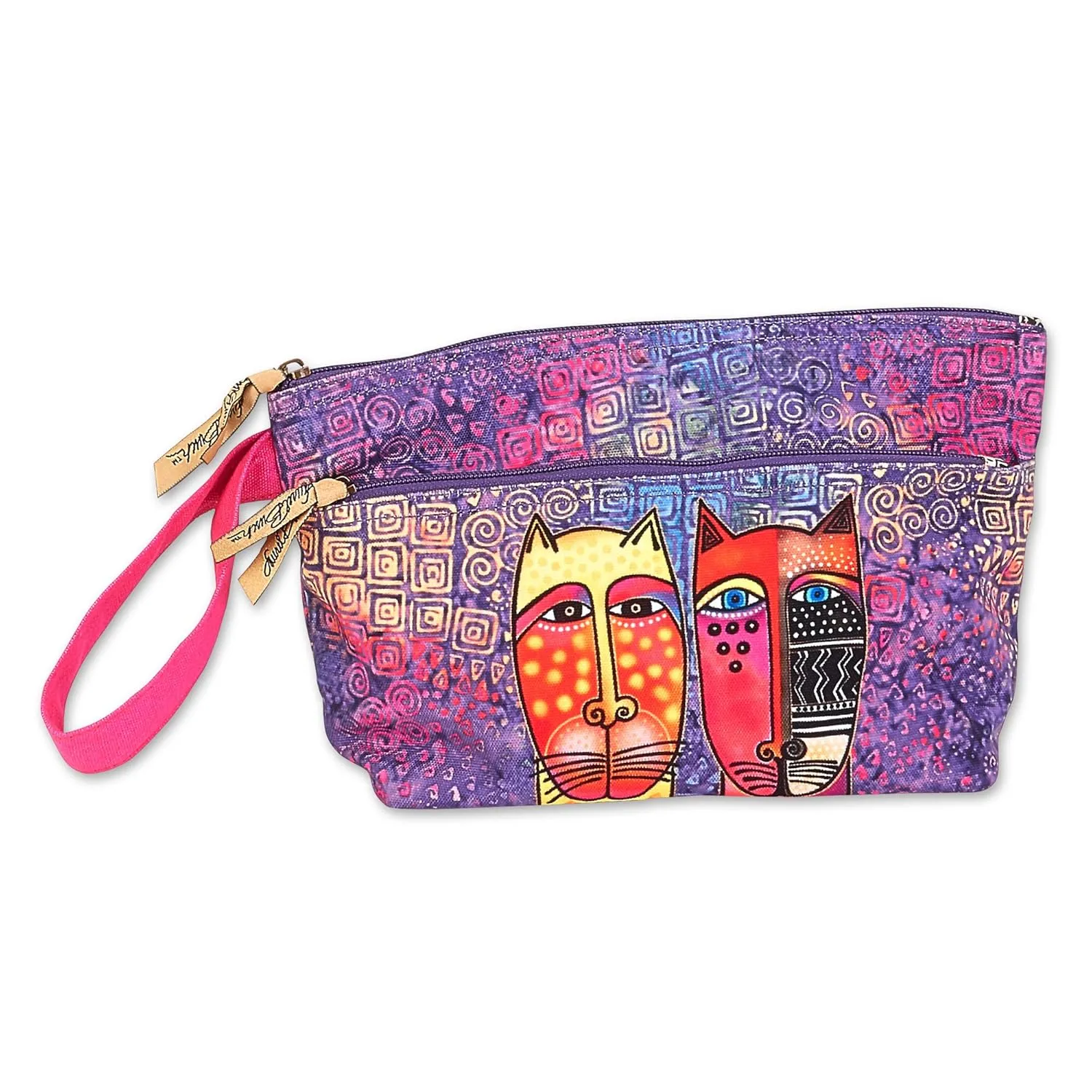 Laurel Burch Cosmetic Bag Coin Purses (A. Purple)