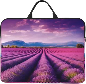 Lavender Fields Laptop Case Sleeve 14 inch Shockproof Protective Notebook Case Travel Laptop Bag with Handle Waterproof Computer Cover Briefcase Handbags for Men Women