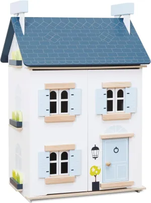 Le Toy Van - Wooden- Sky Doll House - Kids Dream House - 2 Storey with Attic - Fill with Dollhouse Accessories - Suitable for Ages 3 