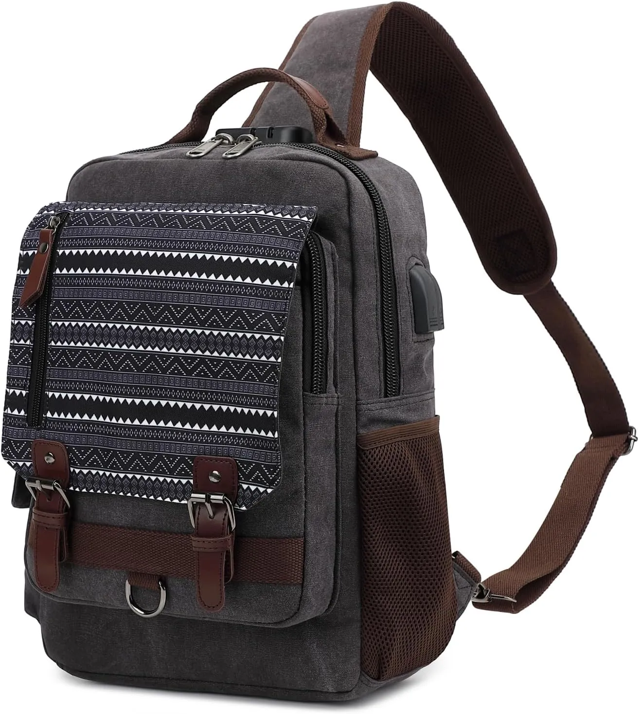 Leaper Retro Crossbody Bag Sling Bag Canvas Messenger Bag for Men Women Shoulder Bag Crossbody Handbags Satchel Travel Bag