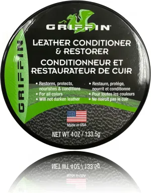 Leather Conditioner and Restorer (4 oz.) - Premium Conditioner to Revitalize and Nourish Shoes, Boots, Jackets and More! - Made in The USA