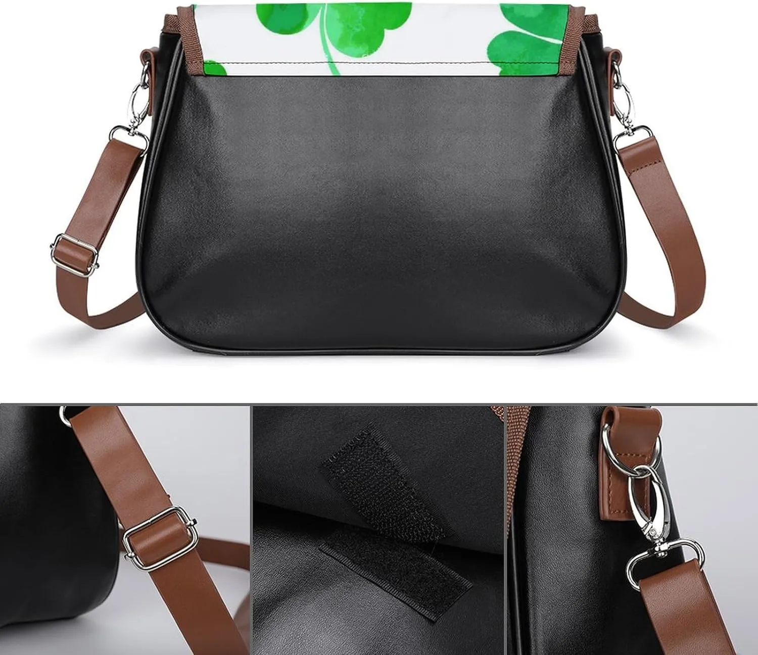 Leather Crossbody Bag for Women Men Strap Small Purse Wallet Shoulder Handbag