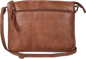 Leather Crossbody Bags for Women - Ladies Crossbody Purses - Medium Size Crossover Sling Bags - Women's Leather Handbags