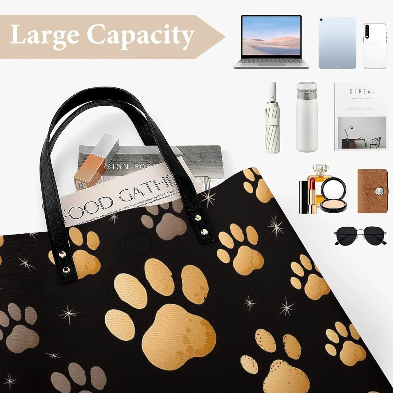 Leather Handbag for Women Tote Bag with Magnetic Buckle A Full Pizza Crossbody Bag Shoulder Bags