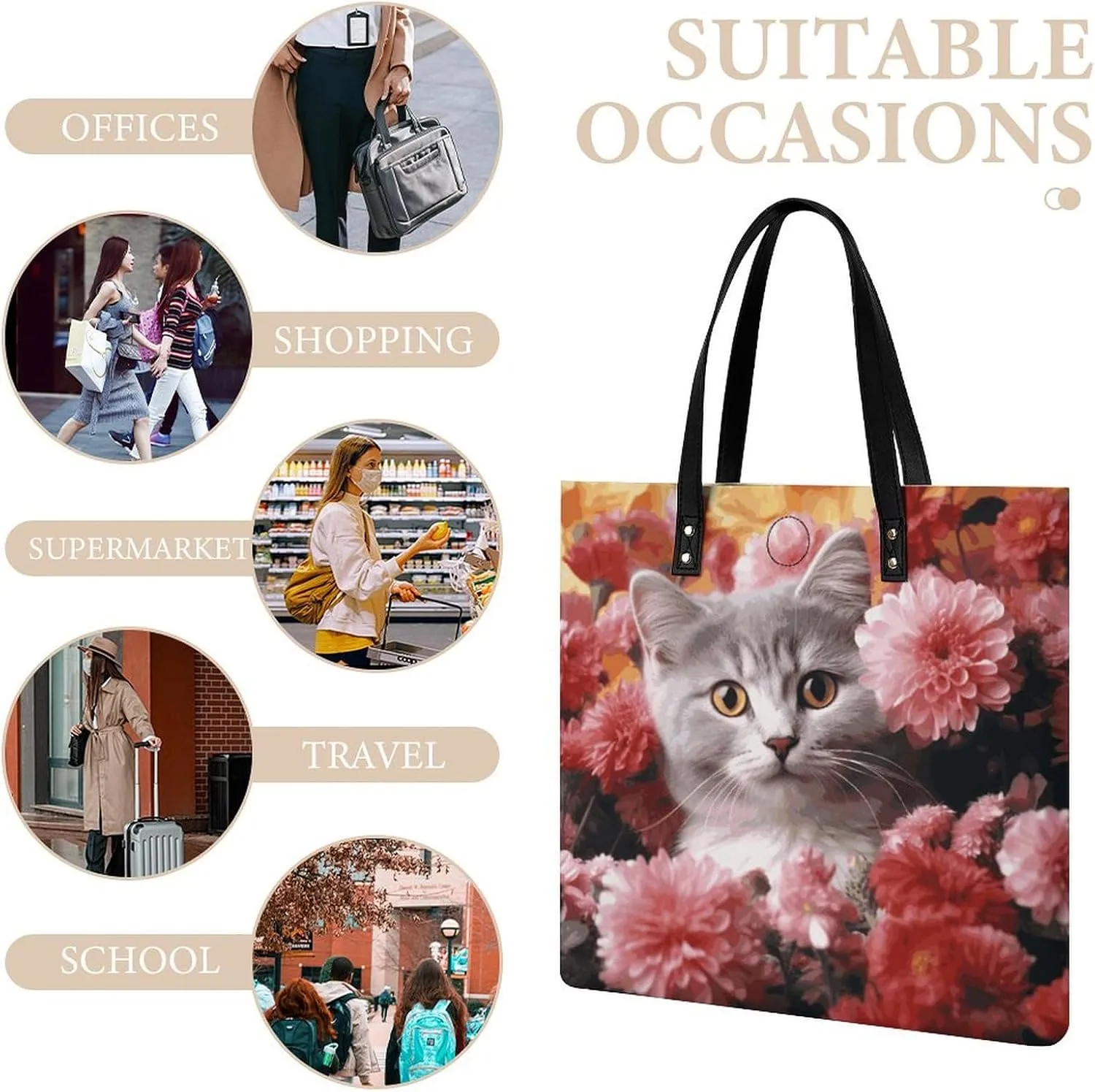 Leather Handbag for Women Tote Bag with Magnetic Buckle Egyptian Pyramids Crossbody Bag Shoulder Bags