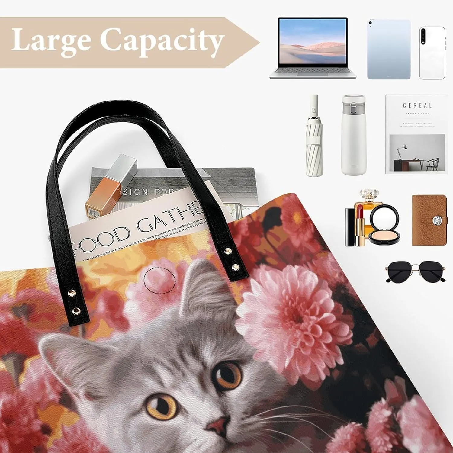 Leather Handbag for Women Tote Bag with Magnetic Buckle Egyptian Pyramids Crossbody Bag Shoulder Bags