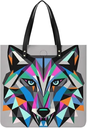 Leather Handbag for Women Tote Bag with Magnetic Buckle Lavender And Butterflies Crossbody Bag Shoulder Bags