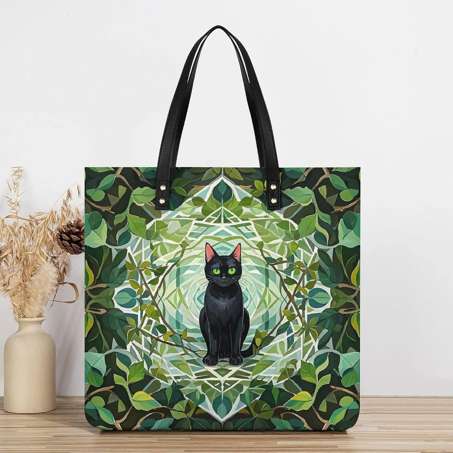 Leather Handbag for Women Tote Bag with Magnetic Buckle Vintage Octopus Crossbody Bag Shoulder Bags