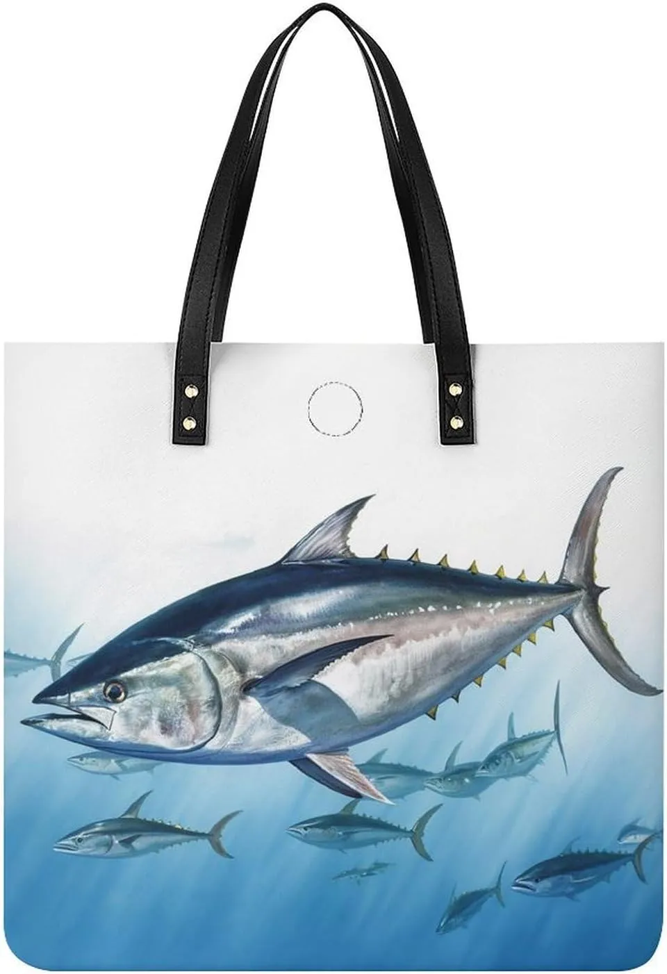 Leather Handbag Waterproof Shoulder Bag Bluefin Tuna Thunnus Tote Purses Large Travel Tote Bags for Women