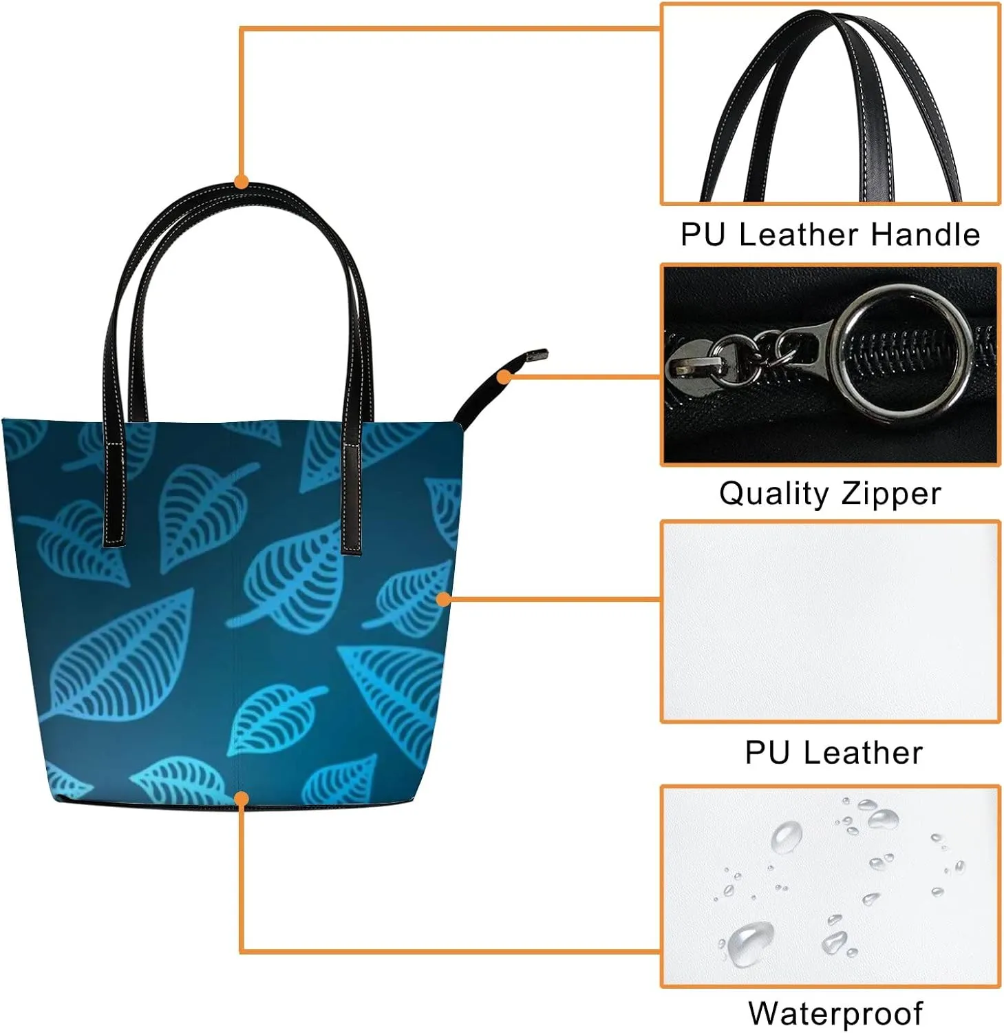 Leather Handbags Women's Crossbody Handbags Work Tote Bags for Women Coach Handbags Tote Bag with Zipper.