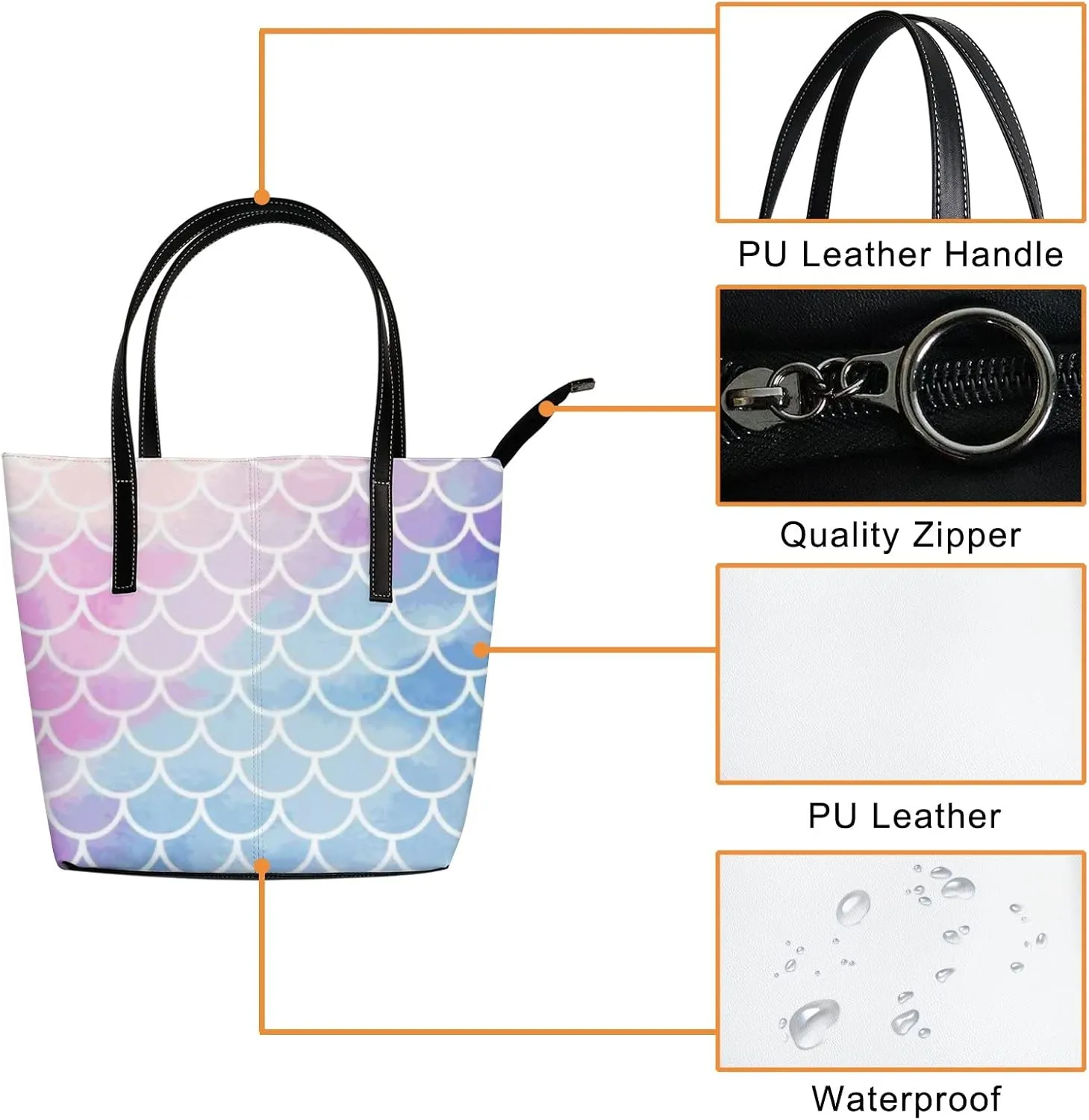 Leather Handbags Women's Crossbody Handbags Work Tote Bags for Women Coach Handbags Tote Bag with Zipper