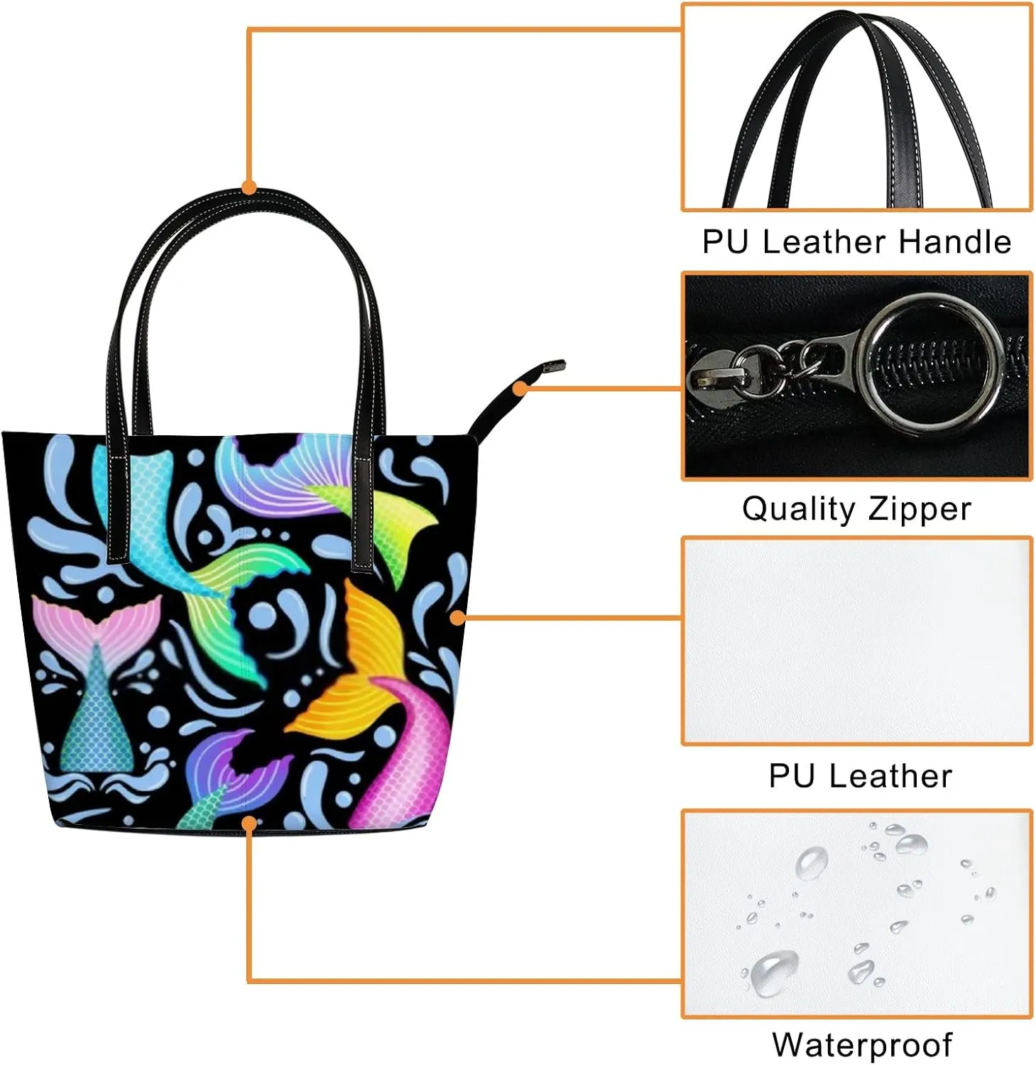 Leather Handbags Women's Crossbody Handbags Work Tote Bags for Women Coach Handbags Tote Bag with Zipper