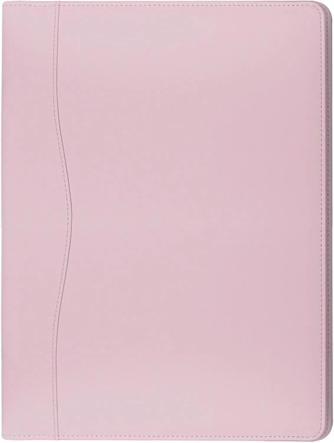 Leather Portfolio Folder Padfolio, Business Padfolio Organizer Document Planner Portfolio Binder Storage Pocket for Legal Pad Holder Paperwork Phone Men Women (Pink)