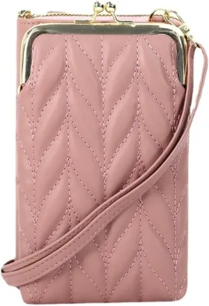 Leather Puff Quilted Metal Frame Clutch Purse Ladies Cross Body Mini Handbags Crossbody Phone for Women Totes