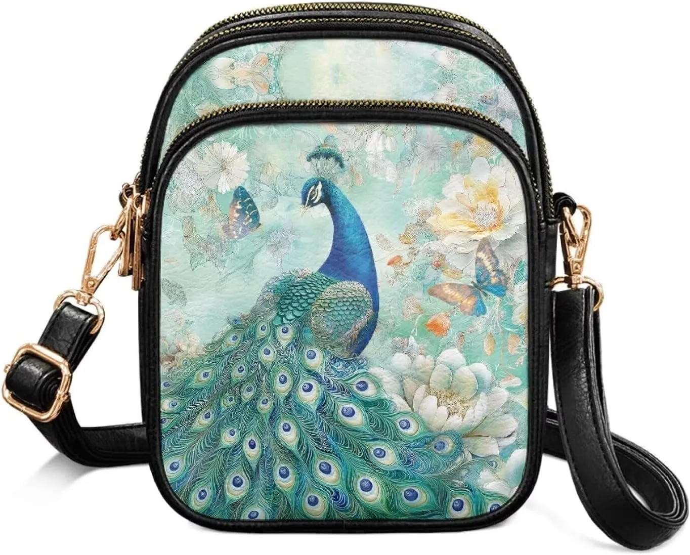 Leather Purse for Women, Leather Shoulder Crossbody Bags Sling Purses Fashion Side Belt Wallet Ladies Sling Bags