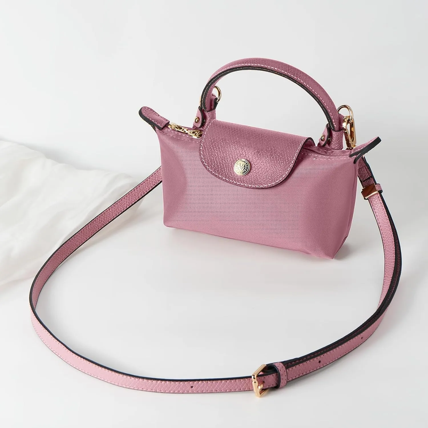 Leather Purse Strap Suitable for Longchamp Handbag,Crossbody Adjustable Shoulder Strap Conversion Kit