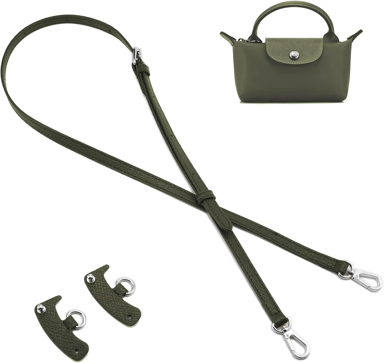 Leather Purse Strap Suitable for Longchamp Handbag,Crossbody Adjustable Shoulder Strap Conversion Kit