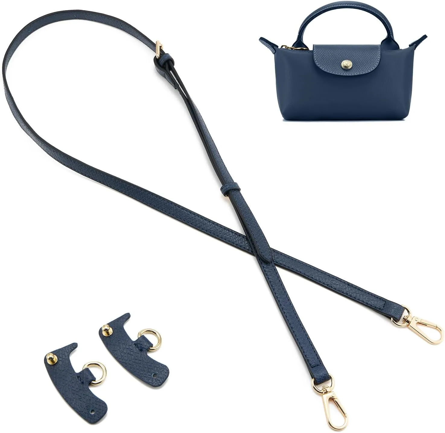 Leather Purse Strap Suitable for Longchamp Handbag,Crossbody Adjustable Shoulder Strap Conversion Kit