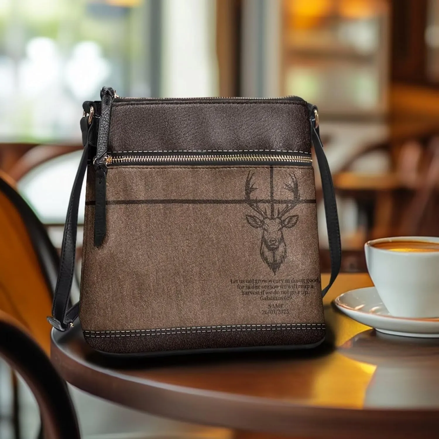 Leather Purses for Women, Leather Hobo Bags for Women Travel Sling Purse Triple Zippered Pockets Shoulder Bag