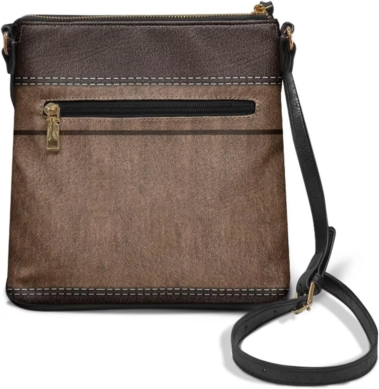 Leather Purses for Women, Leather Hobo Bags for Women Travel Sling Purse Triple Zippered Pockets Shoulder Bag