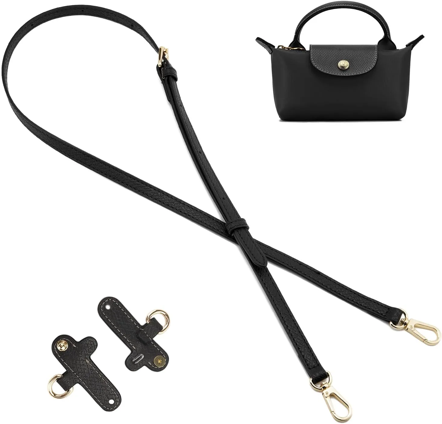 Leather Strap Suitable for Longchamp Handbag,Crossbody Adjustable Shoulder Strap Conversion Kit