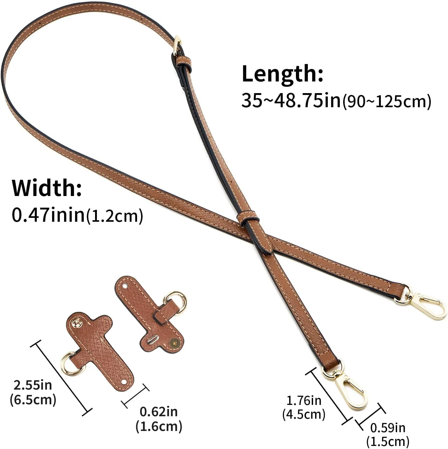 Leather Strap Suitable for Longchamp Handbag,Crossbody Adjustable Shoulder Strap Conversion Kit