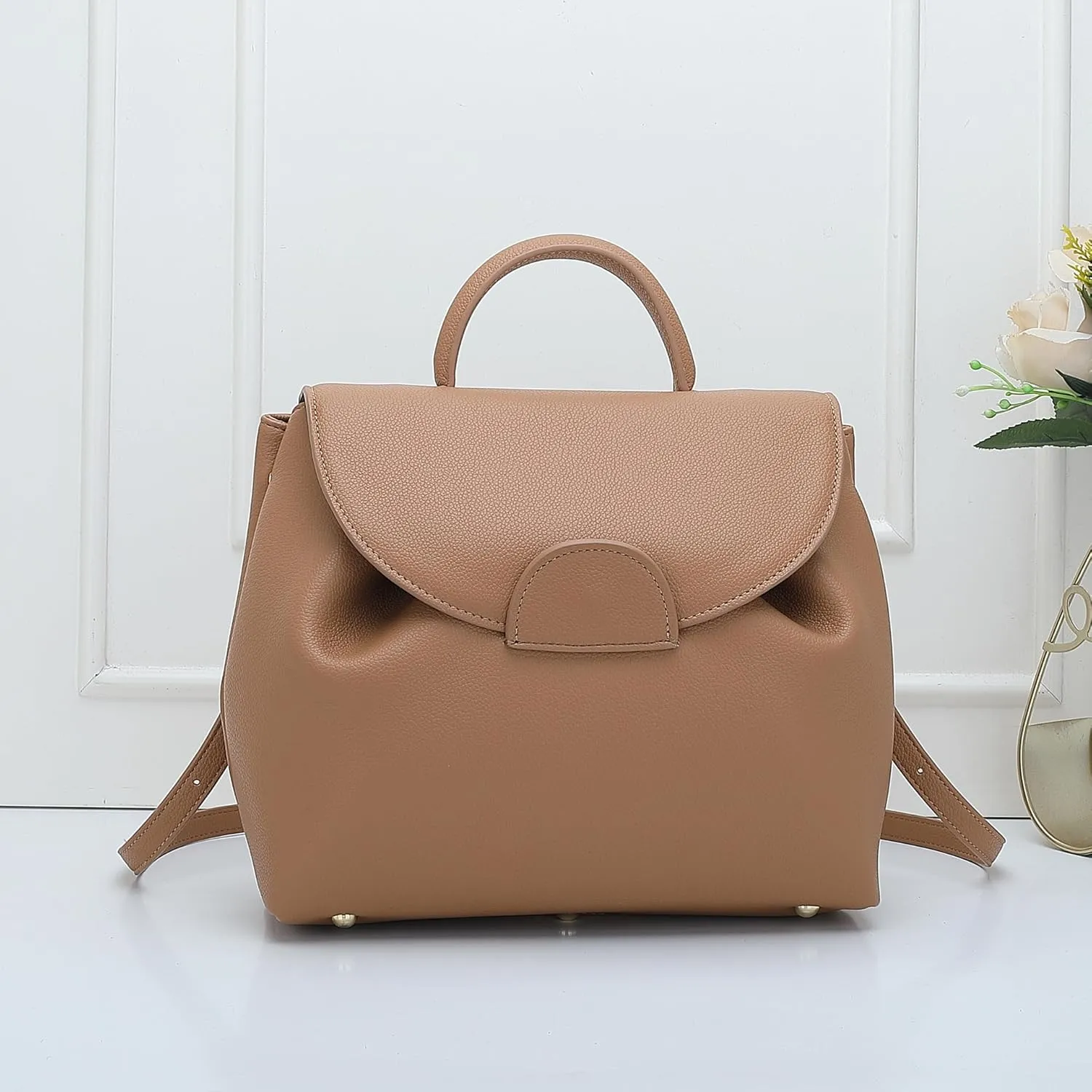 Leather Tote Bag for Women Leather Bag French Style Purses Crossbody Bag Trendy Handbag Work Bag 2024