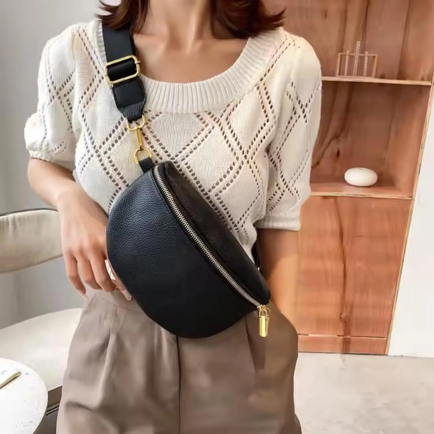 Leatherboss Premium Leather Luxury Crossbody Bag for Women, Adjustable strap