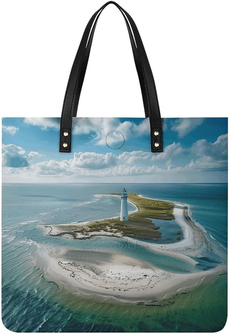 Lighthouse on The Shore Large Leather Handbags Women Fashion Handbag Multifunctional Travel Bag It Is A Great Gift for Mothers, Teachers, Friends, Bridesmaids