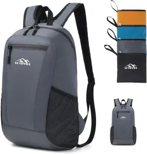 Lightweight Hiking Backpack Small,Waterproof Hiking Daypack,Foldable Backpack for Travel,Ultralight Daypack (Nylon, Grey)