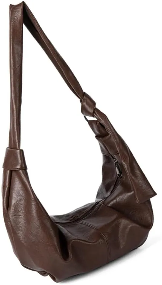Lightweight PU Leather Shoulder Bag Crossbody Purse with Adjustable Strap Satchel Purses For Traveler And Students