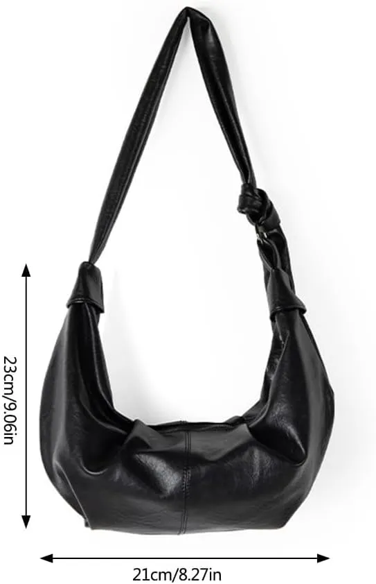 Lightweight PU Leather Shoulder Bag Crossbody Purse with Adjustable Strap Satchel Purses For Traveler And Students