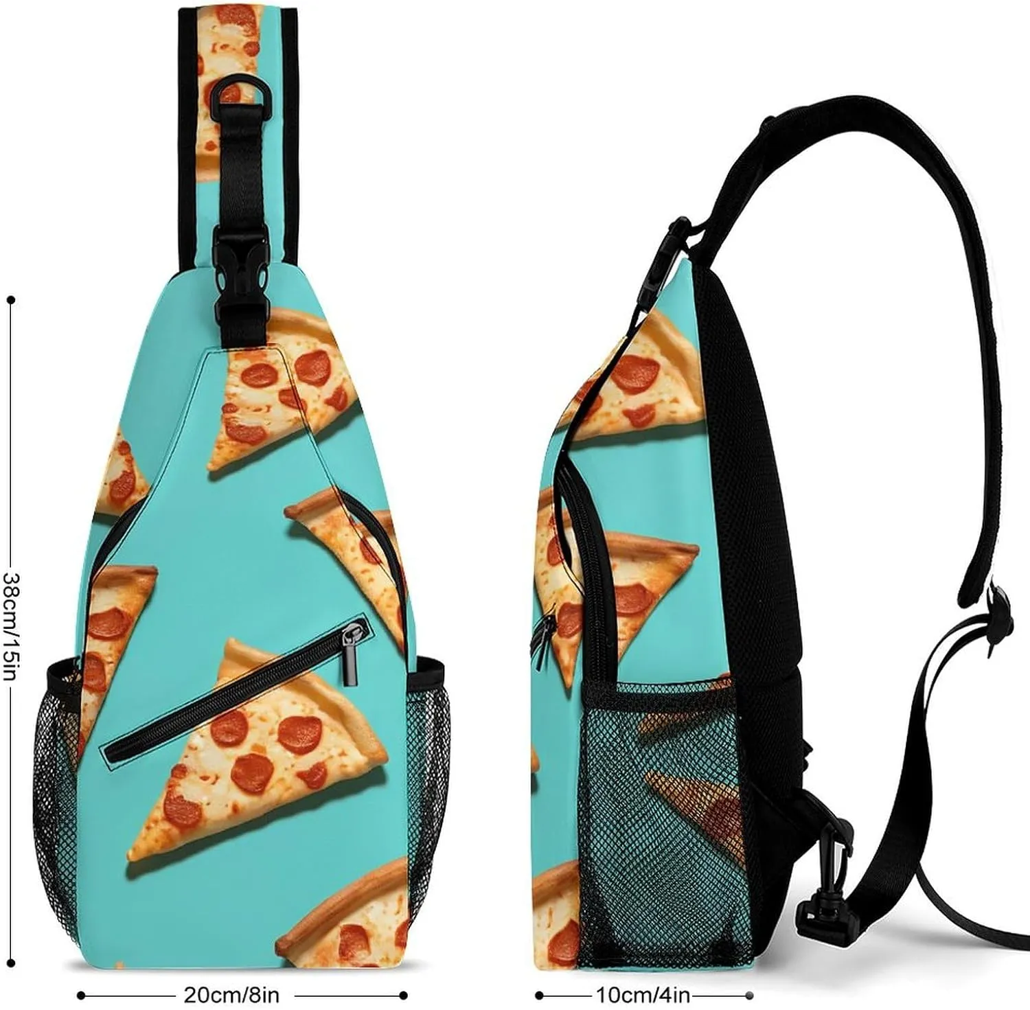Linear Texture Beige Sling Bag Lightweight Crossbody Chest Pack Travel Shoulder Bag with Adjustable Strap