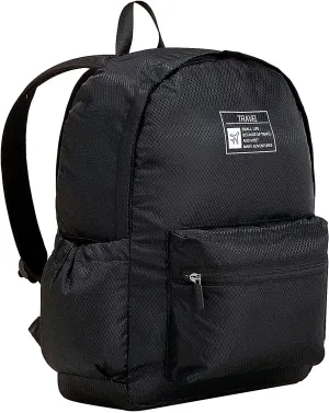 Long Keeper 15L Packable Lightweight Backpack for Women Men Water Resistant Foldable Hiking Travel Camping Daypack (Black)