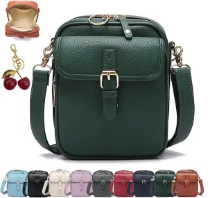 LONGLUAN Collaborate Crossbody Leather Bag, Collaboraten1 Crossbody Leather Bag, Vegan Corium Crossbody with Card Slots