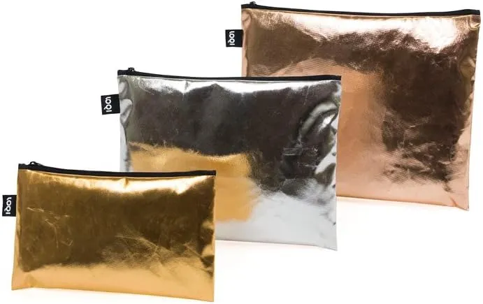 LOQI Metallic Zip Pockets