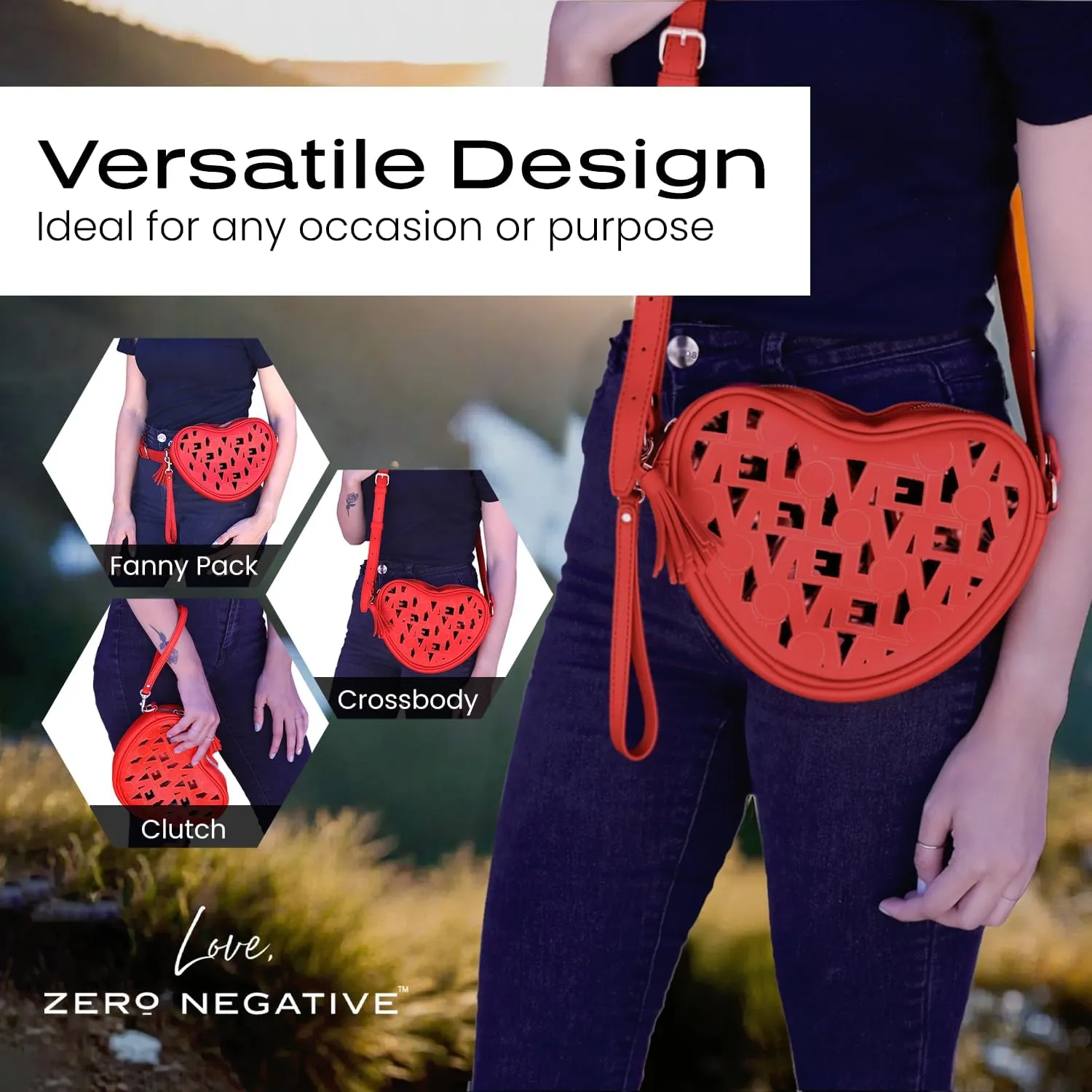 Love Crossbody Bag | Mini Crossbody Bags for Women | Heart Shaped Bag | Vegan Leather