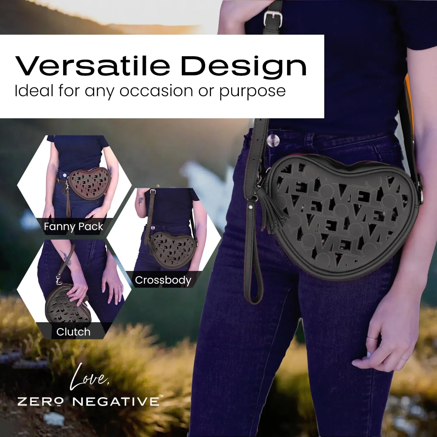 Love Crossbody Bag | Mini Crossbody Bags for Women | Heart Shaped Bag | Vegan Leather