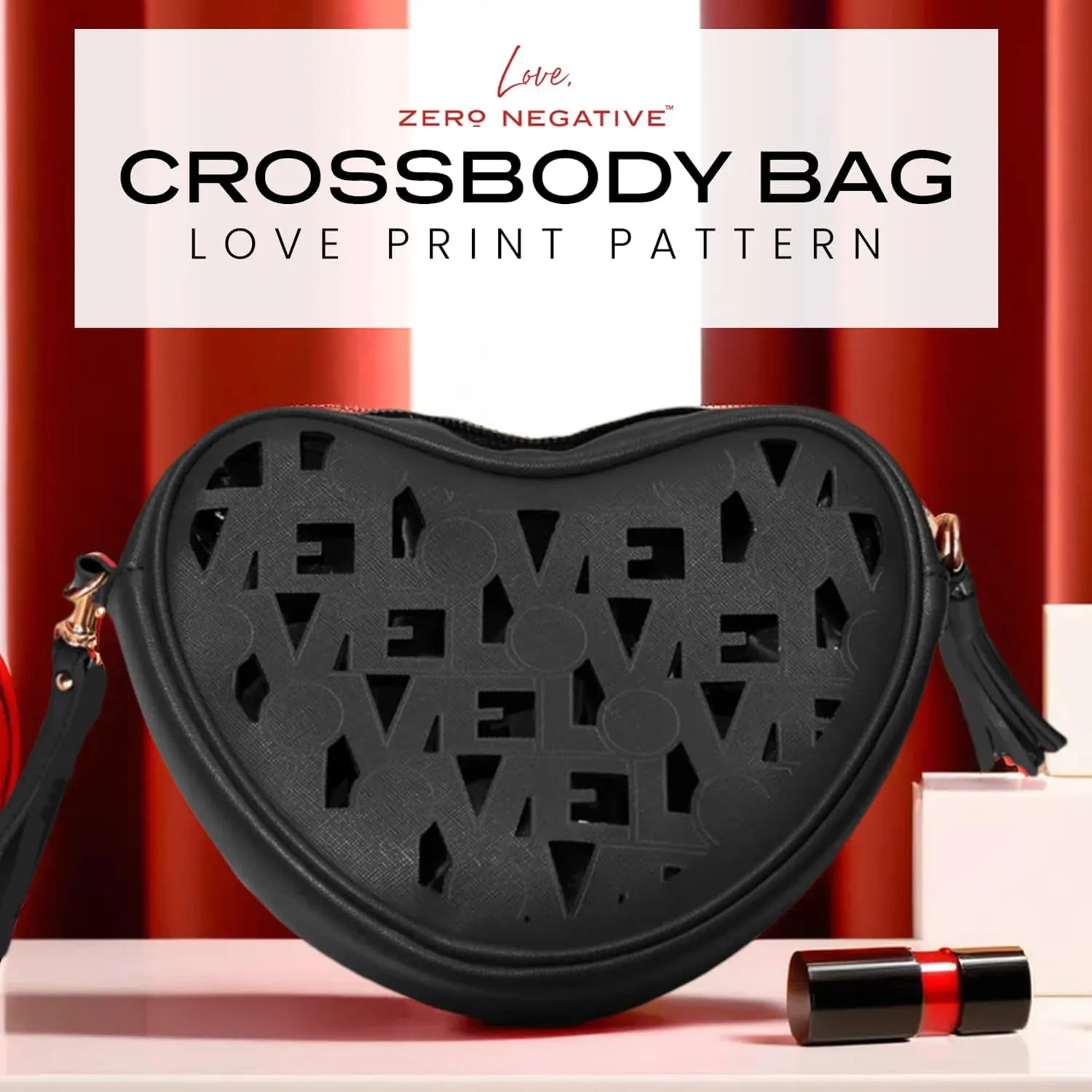 Love Crossbody Bag | Mini Crossbody Bags for Women | Heart Shaped Bag | Vegan Leather
