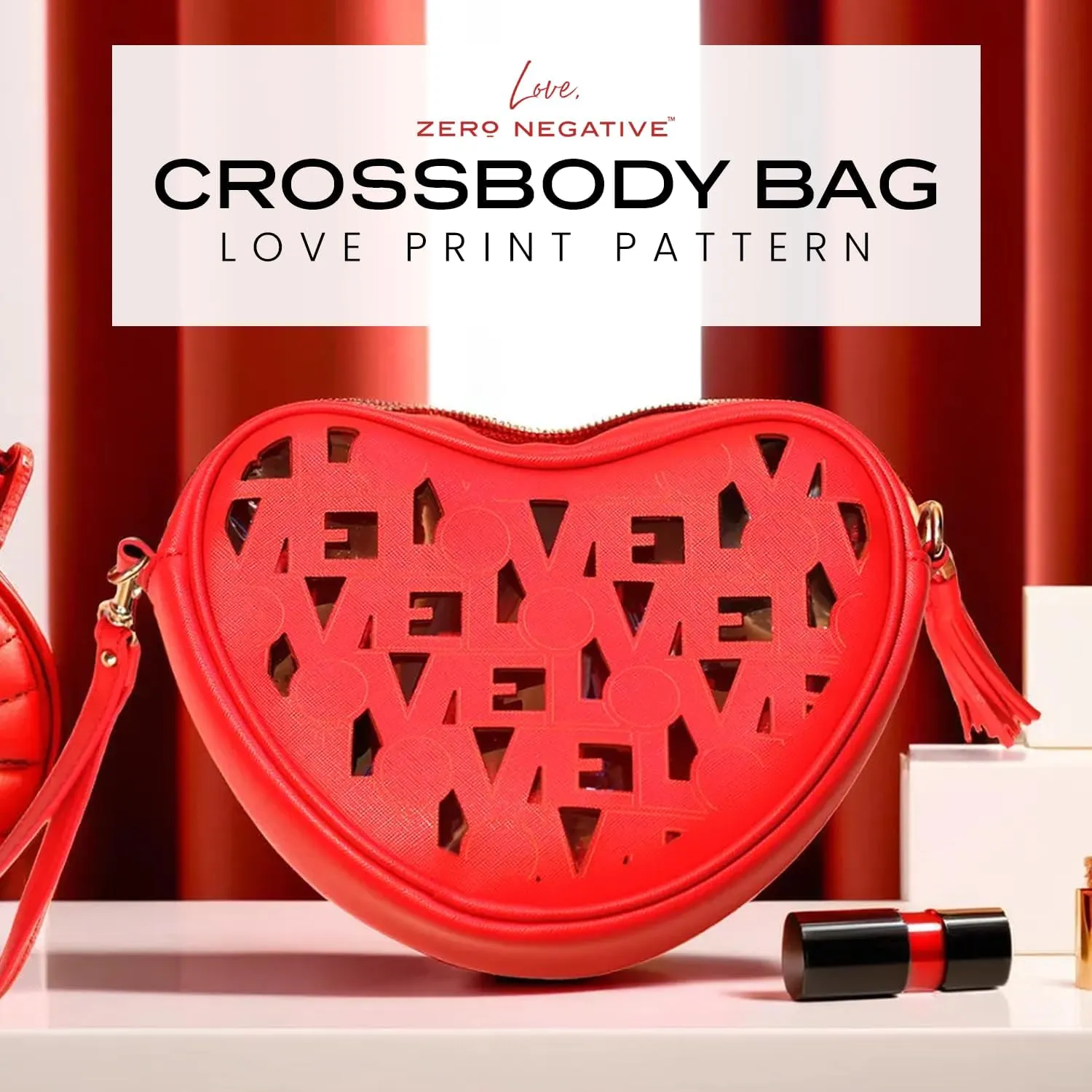Love Crossbody Bag | Mini Crossbody Bags for Women | Heart Shaped Bag | Vegan Leather
