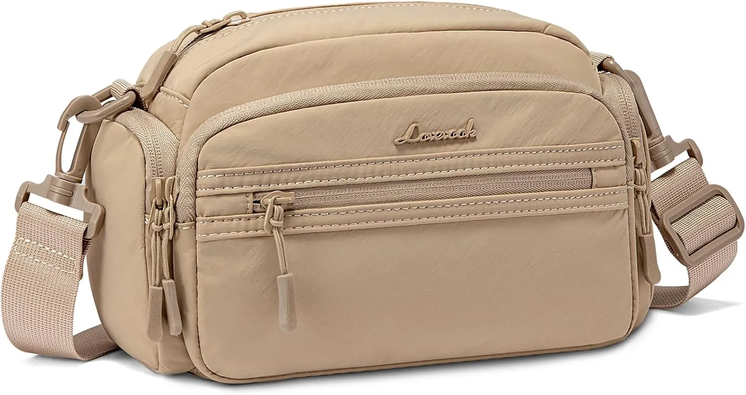 LOVEVOOK Crossbody Bag for Women, Multi-Pockets Purse, Nylon Shoulder Handbags, Water-Resistant & Lightweight